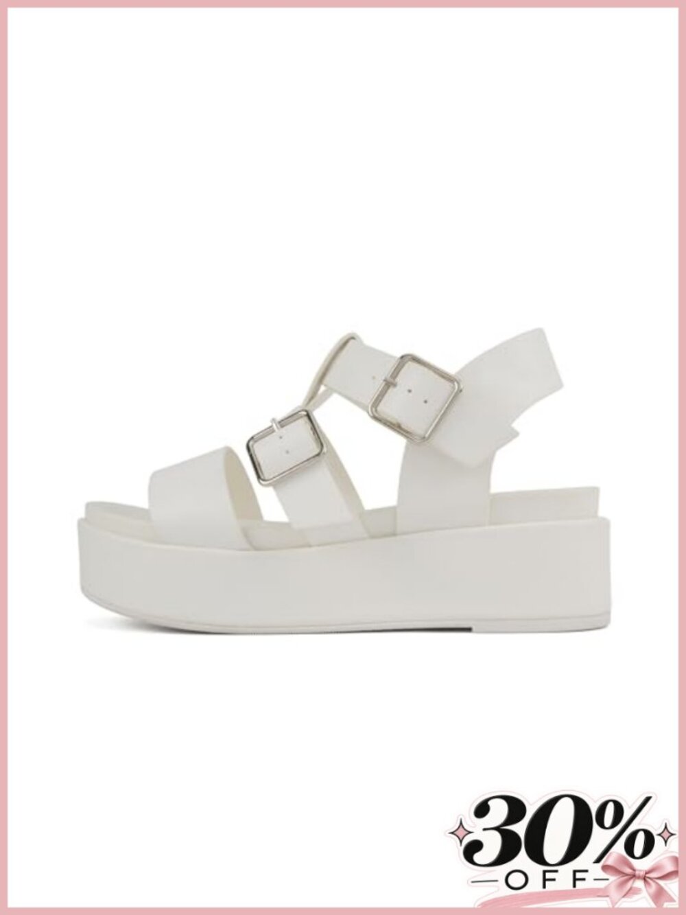 Soda Stellar Women Platform Wedge Sandals Adjustable Ankle Strap Open Toe